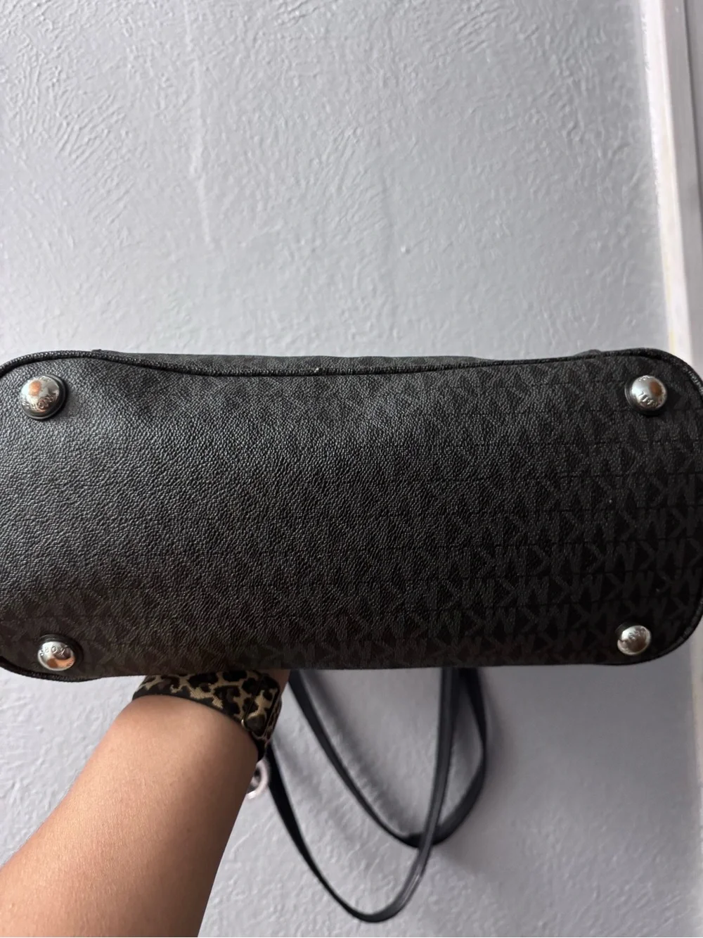 Michael Kors Jet Set EW Signature Tote Black MK Bag